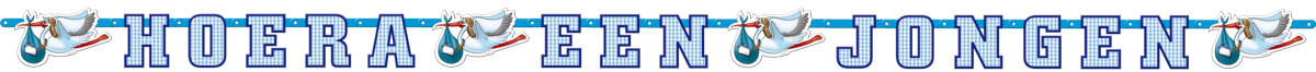 Folat - Letterslinger hoera een jongen 2,7 meter