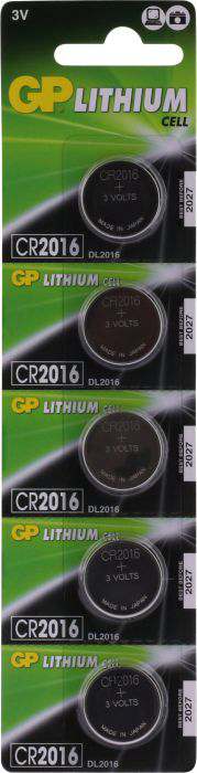 GP Lithium knoopcel CR2016, blister 5