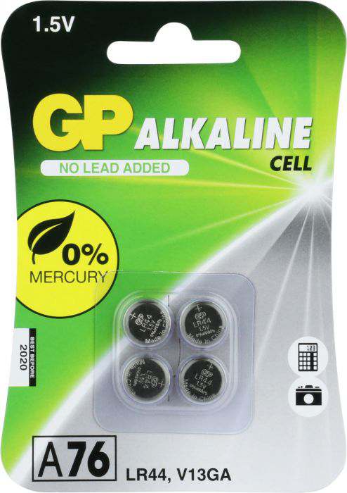GP Alkaline knoopcel 76A (V13GA - L1154), blister 4