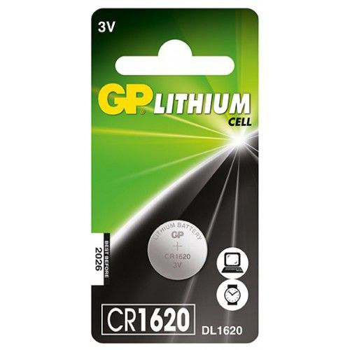 GP Lithium knoopcel CR1620, blister 1