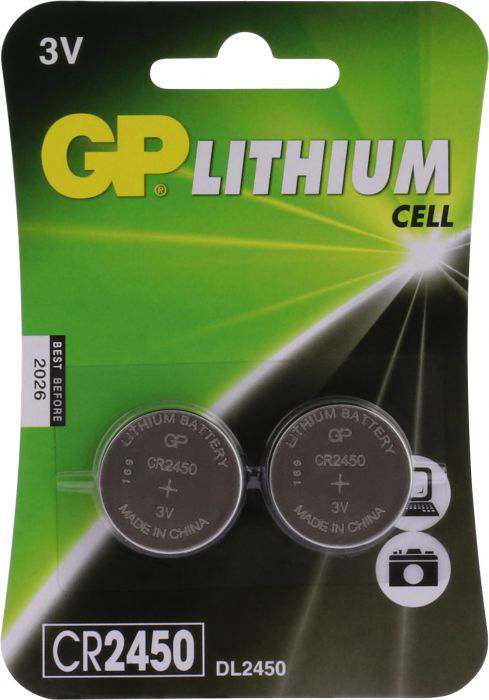 GP Lithium knoopcel CR2450, blister 2