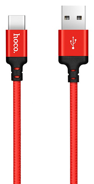 Hoco X14-C1R Charge&Synch USB-C oplaadkabel rood 1 meter