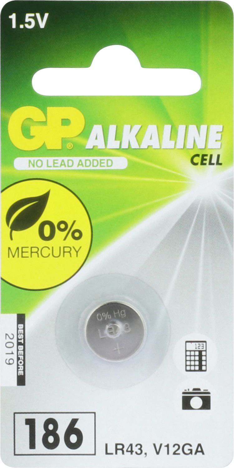 GP Alkaline knoopcel 186 (V12GA - L 1142), blister 1