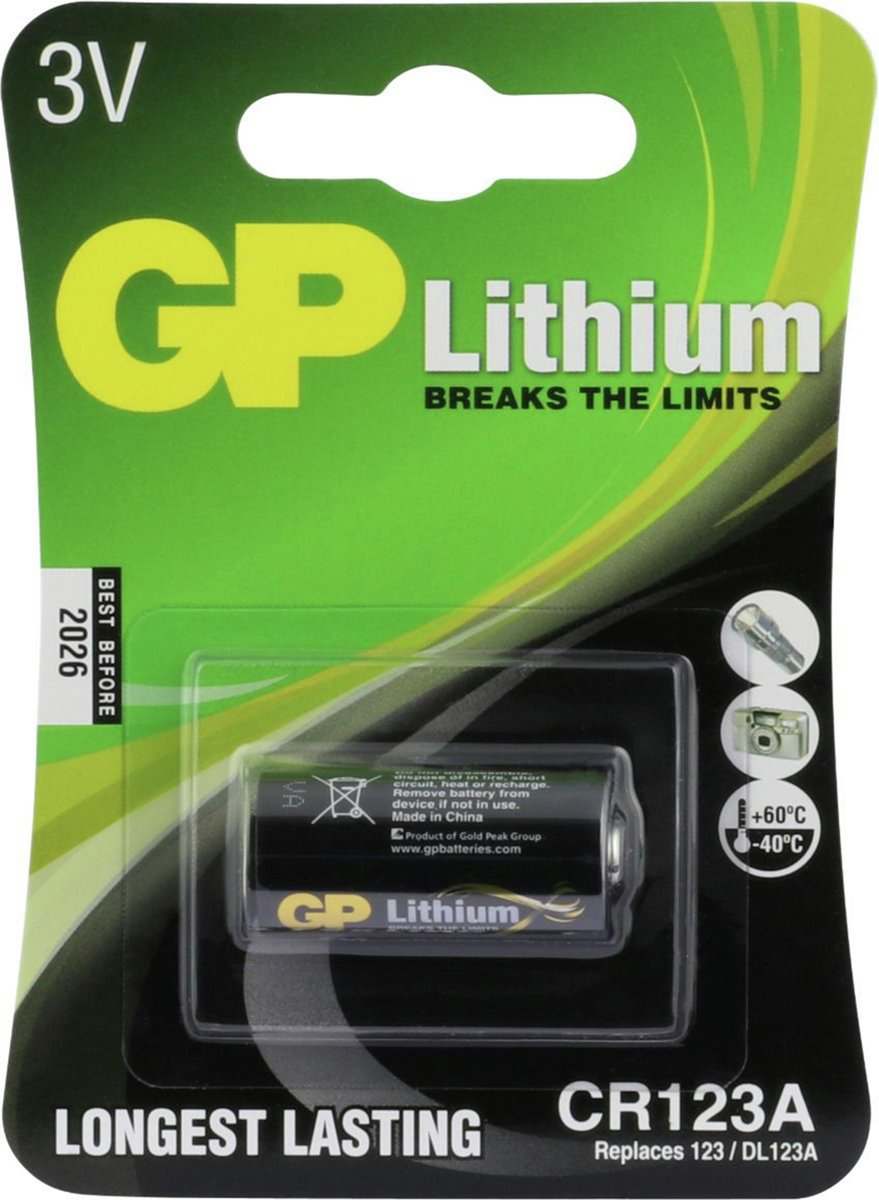 GP Photo Lithium CR123A (DL 123A), blister 1