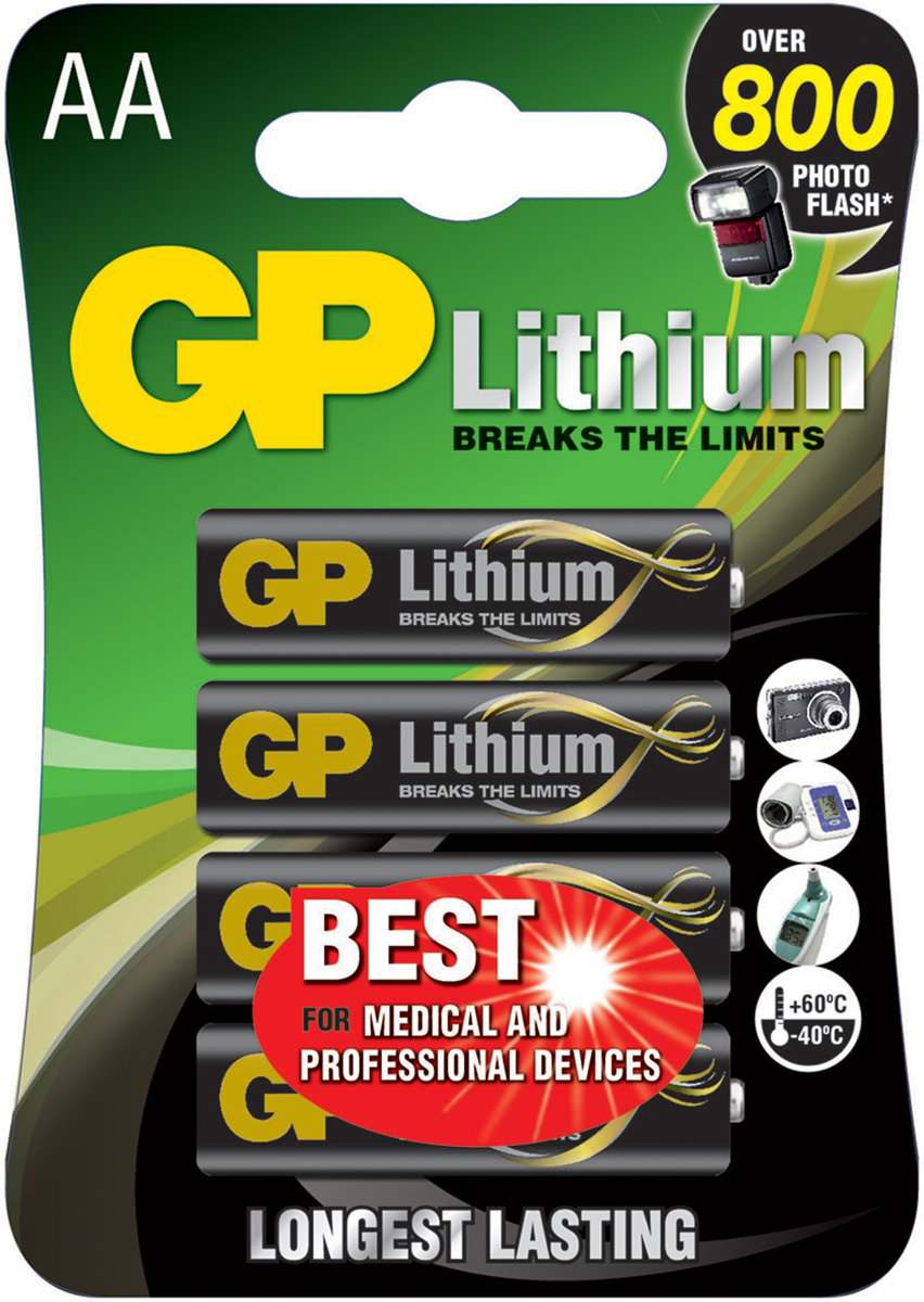 GP Primary Lithium AA, blister 4