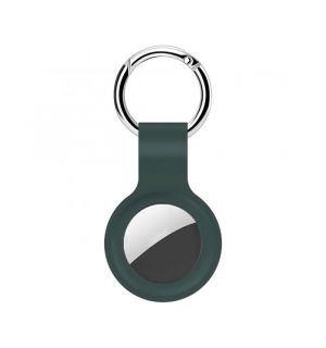 Hoco Protective Leather Keychain for Airtag - Donker Groen
