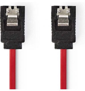 SATA kabel 0 5m - 7pins - 3Gbps - met vergrendling - Rood
