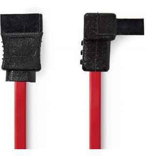 SATA kabel 0 5m - Haaks - 7pins - 3Gbps - Rood