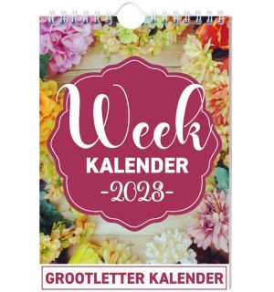 Grootletter Bloemen weekkalender 2023