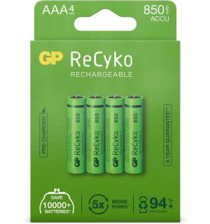 GP ReCyko+ oplaadbare AAA Micro penlite (850mAh), blister 4
