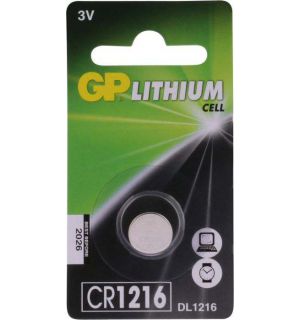 GP Lithium knoopcel CR1216, blister 1