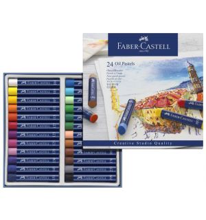 Oliepastels Faber Castell Creative Studio etui a 24 stuks.
