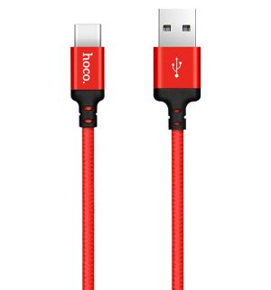 Hoco X14-C1R Charge&Synch USB-C oplaadkabel rood 1 meter
