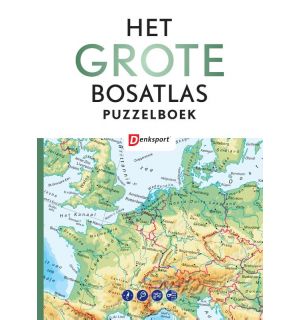 Het Grote Bosatlas puzzelboek 1 - Denksport Het Grote Bosatlas Puzzelboek