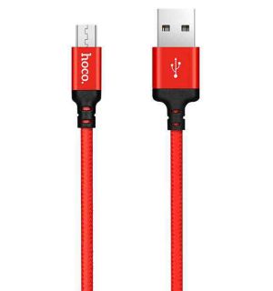 Hoco X14-M1R Charge&Synch Micro USB oplaadkabel Rood 1 meter