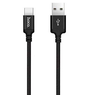 Hoco X14-C1B Charge&Synch USB-C oplaadkabel zwart 1 meter