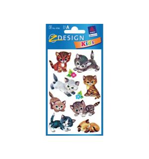 Papieretiket Z-Design Kids Pakje A 3 Vel Katten