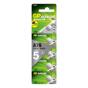 GP Alkaline 76A (V13GA / L1154) Knoopcel Batterijen (5-pack)