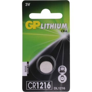 GP Lithium CR1216 Knoopcel Batterij (1-pack)