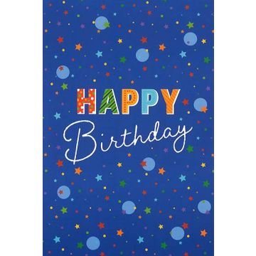 6 Wenskaarten met envelop - Happy Birthday