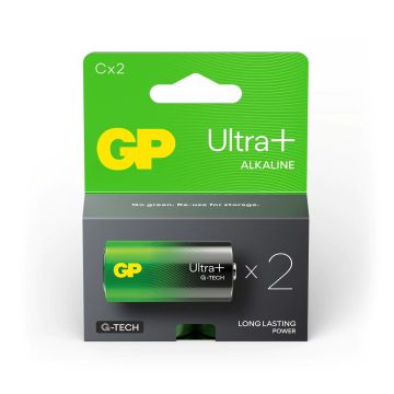 GP Ultra Plus Alkaline C Baby Batterijen (2-pack)