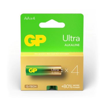 GP Ultra Alkaline AA LR6 Batterijen (4-pack)