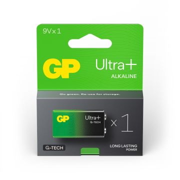 GP Ultra Plus Alkaline 9V Blokbatterij (1-pack)