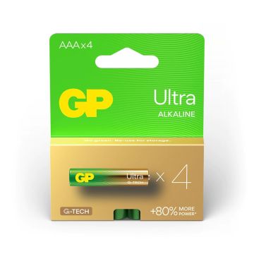 GP Ultra Alkaline AAA Micro Batterijen (4-pack)