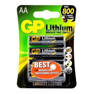 GP Primary Lithium AA Batterijen (4-pack)