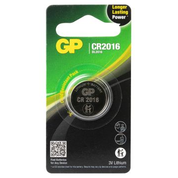 GP Lithium CR2016 Knoopcel Batterij (1-pack)