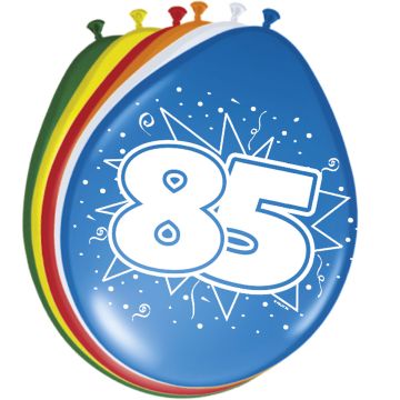 85 Jaar Ballonnen - 8 stuks