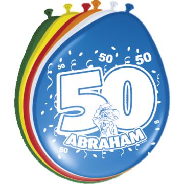 50 Jaar Abraham Ballonnen - 8 stuks