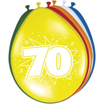 70 Jaar Ballonnen - 8 stuks