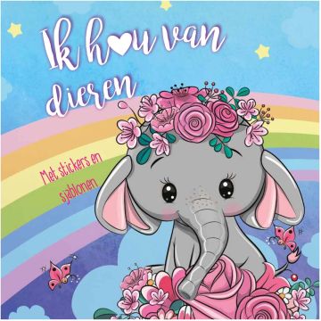 Kleur en Stickerboek - Ik hou van Dieren