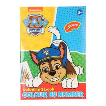 Paw Patrol - Kleuren op nummer inclusief stickers