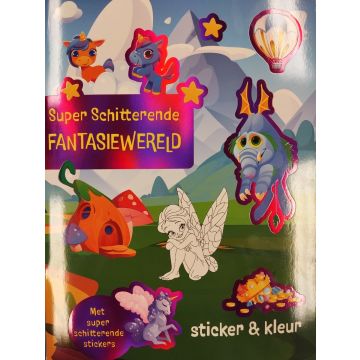 Super schitterende fantasiewereld - Stickerboek