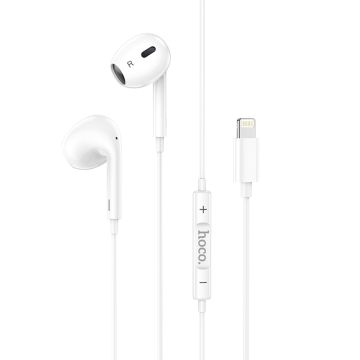 Hoco M1 Max Earphones with Mic - Lightning (White)