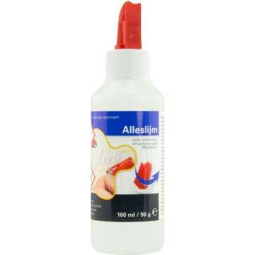 Alleslijm Kangaro 100 ml PVAc Fles met Lijmspatel Rood