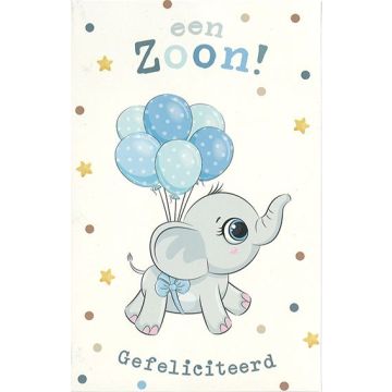 10 Wenskaarten met envelop - Gefeliciteerd een zoon