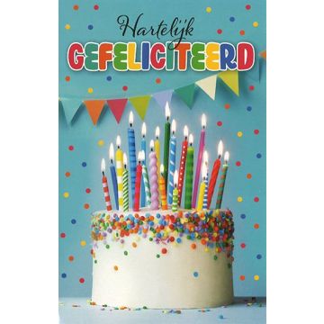 10 Wenskaarten met envelop - Gefeliciteerd