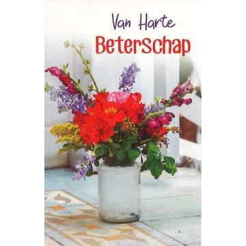 10 Wenskaarten met envelop - Beterschap