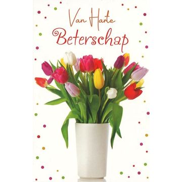 10 Wenskaarten met envelop - Beterschap