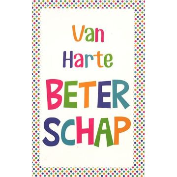 10 Wenskaarten met envelop - Beterschap