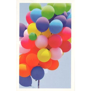 10 Wenskaarten met envelop - Ballonnen zonder tekst
