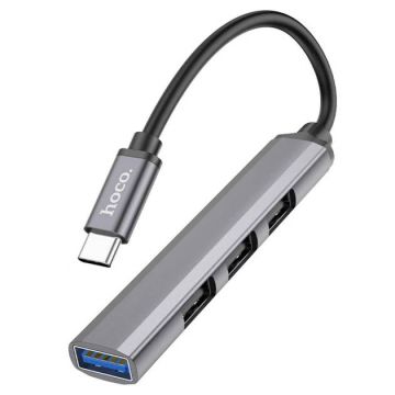 Hoco HB26 4-in-1 USB-C Hub – Type-C naar USB-A | USB3.0 + 3× USB2.0