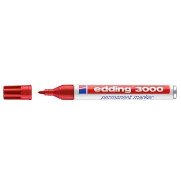 Edding 3000 Permanent Marker Rood, 1.5-3mm, 10 Stuks