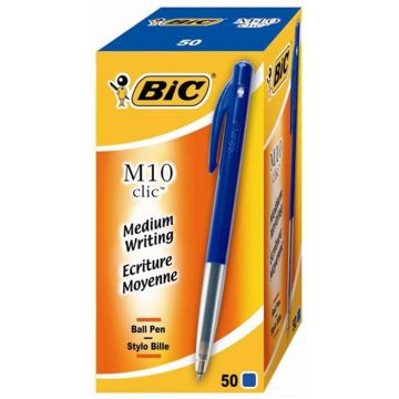 Bic M10 Balpen Medium Blauw, 50 Stuks