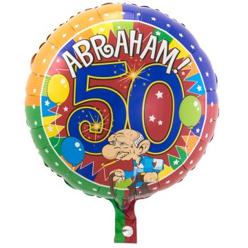 50 Jaar Abraham Knalfeest folieballon - 43cm