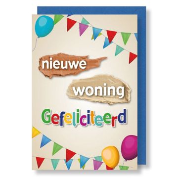 6 Wenskaarten met envelop - Nieuwe Woning