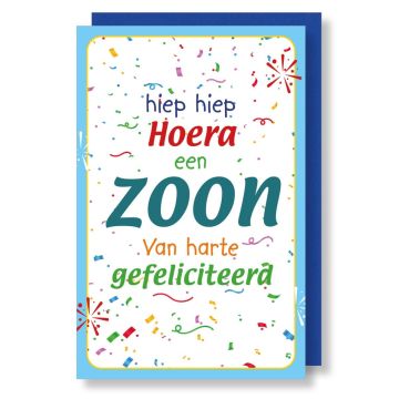 6 Wenskaarten met envelop - Zoon